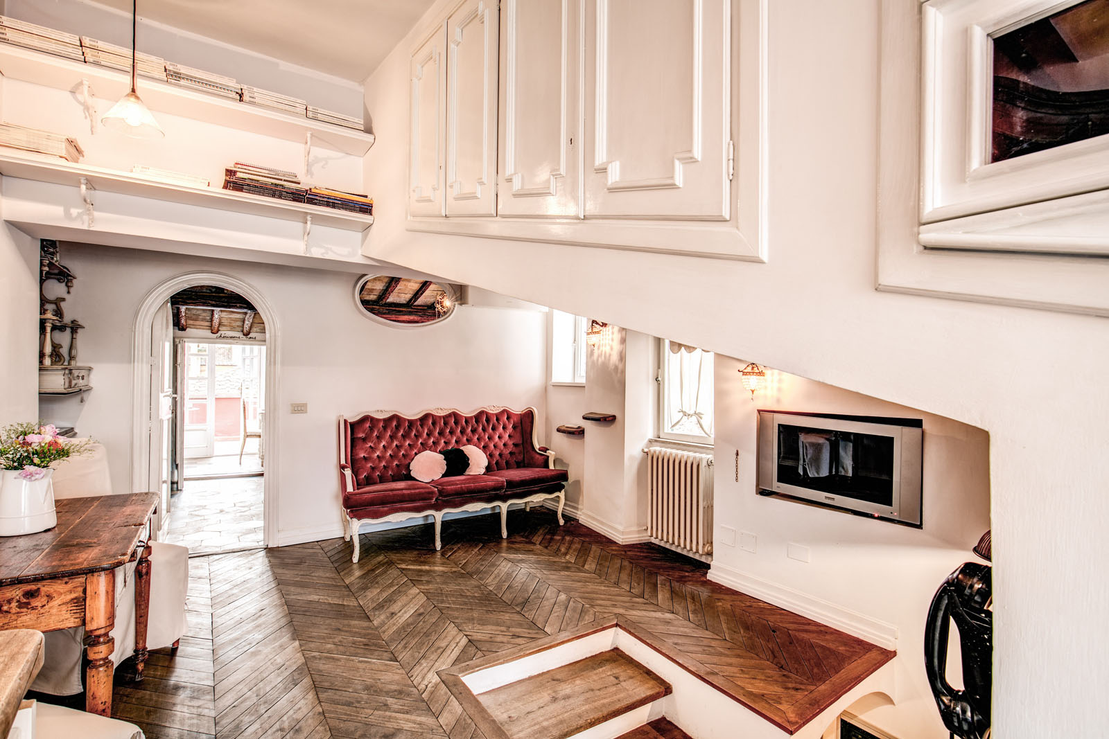 Living room in Trastevere Rome