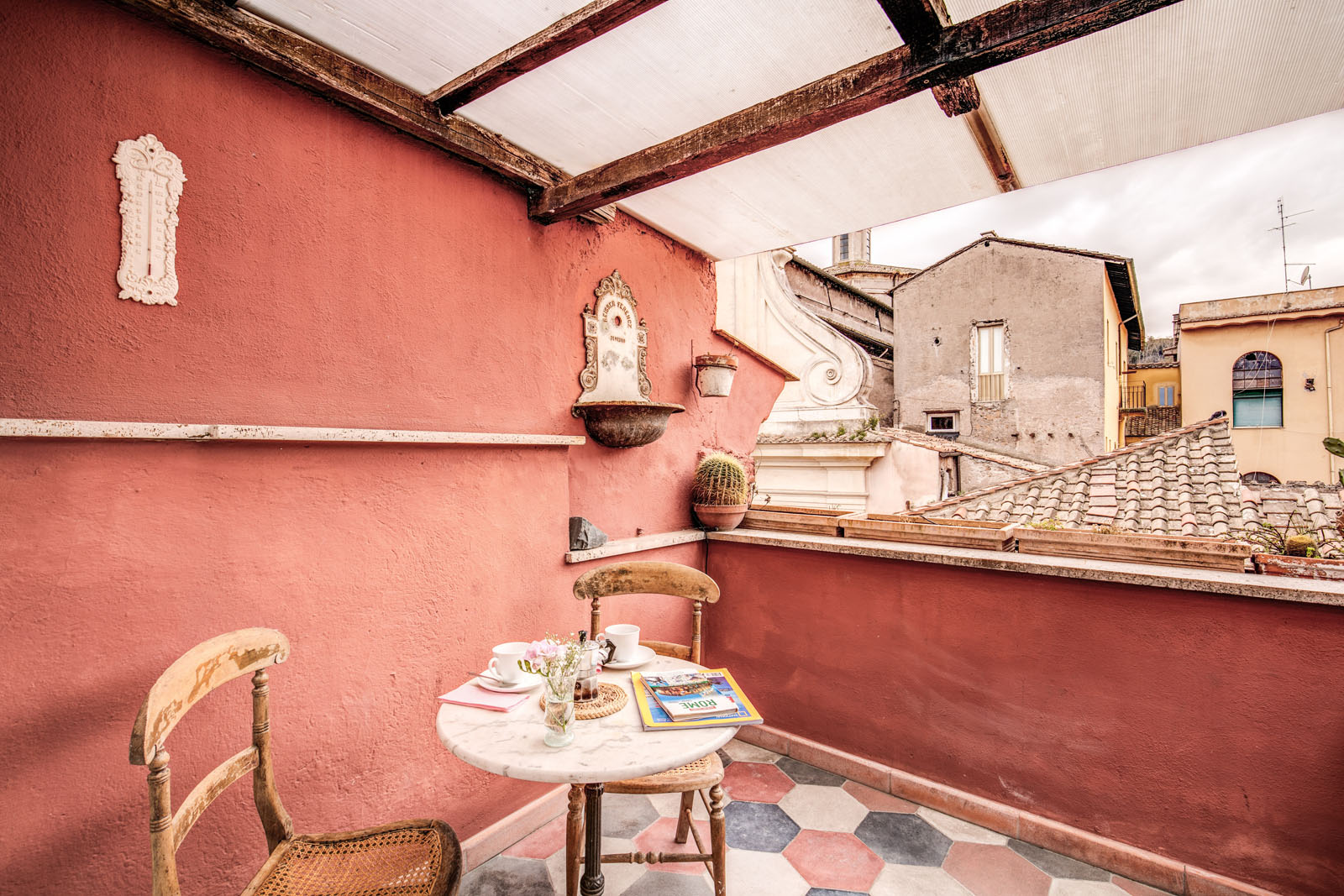 Terrace view in Trastevere